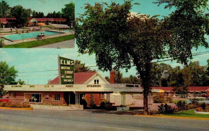 America Inn (Elms Motor Lodge) - Vintage Postcard
